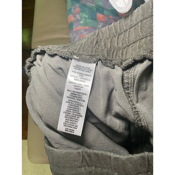 Splendid Jogger Pant Women XL Green Drawstring Flat Front Slash Pockets Hi-Rise - Picture 4 of 7